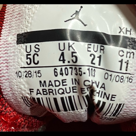 Toddler Boy’s Nike Air Jordan Shoes Sneakers Size 5C 640735-103 - Picture 8 of 8